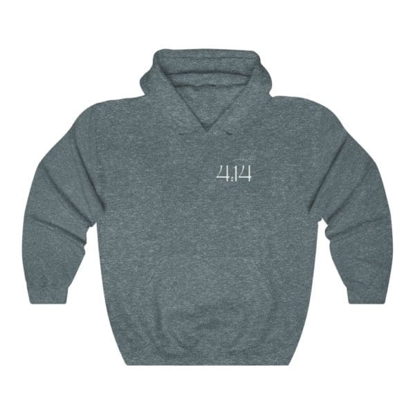 Front, Esther 4:14 Dark Heather Hoodie