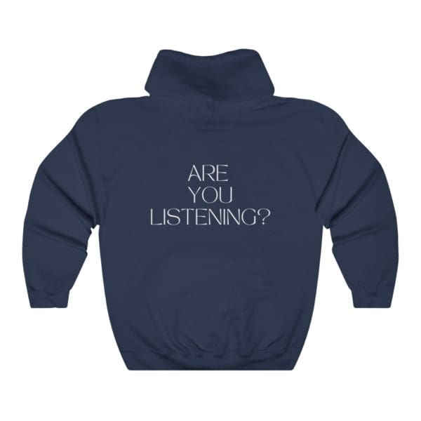 Back, God Speaks, Navy Hoodie