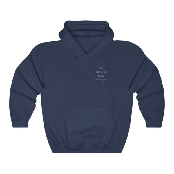 Front, God+Light+Truth, Navy Hoodie