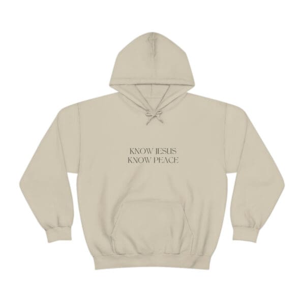 Know Jesus, Know Peace Hoodie - Image 2