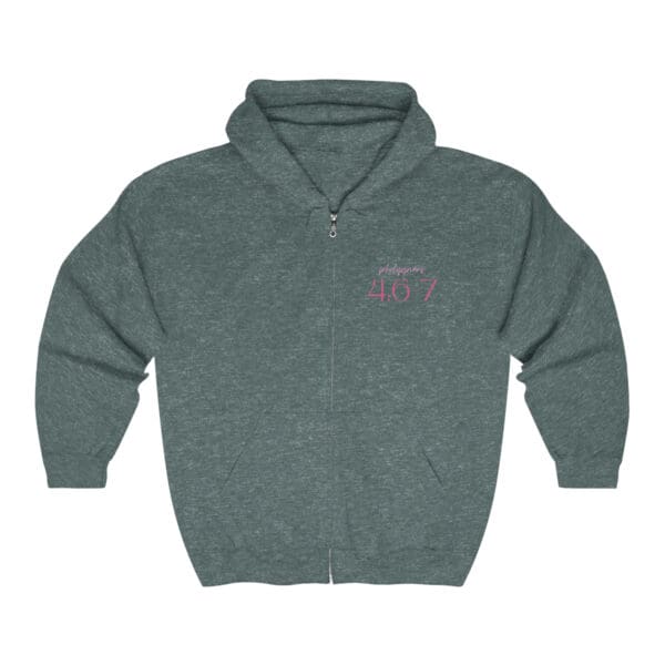 Philippians 4:6 Zip Up - Image 3